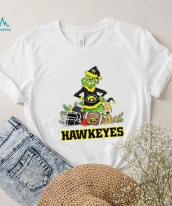 Iowa Hawkeyes Grinch and Max dog funny Christmas shirt