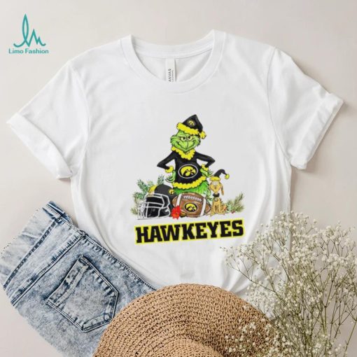 Iowa Hawkeyes Grinch and Max dog funny Christmas shirt