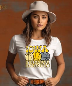 Iowa Hawkeyes Ivory Retro Basketball T Shirt