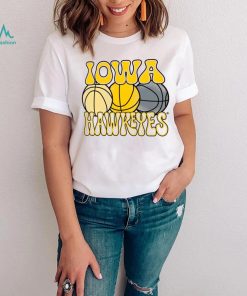 Iowa Hawkeyes Ivory Retro Basketball T Shirt