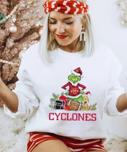 Iowa State Cyclones Grinch and Max dog funny Christmas shirt, hoodie, sweater, long sleeve and tank top Iowa State Cyclones Grinch and Max dog funny Christmas shirt