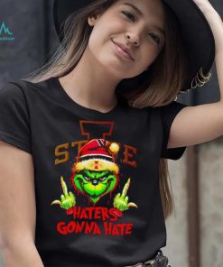 Iowa State Cyclones Grinch middle finger haters gonna hate shirt