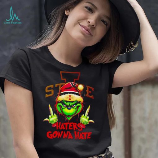 Iowa State Cyclones Grinch middle finger haters gonna hate shirt