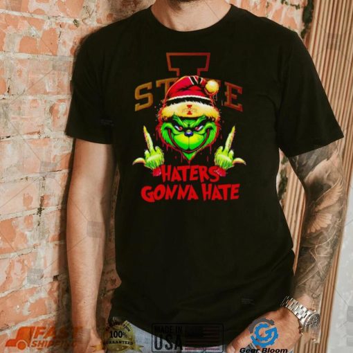 Iowa State Cyclones Grinch middle finger haters gonna hate shirt