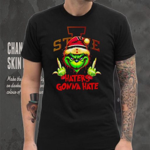 Iowa State Cyclones Grinch middle finger haters gonna hate shirt