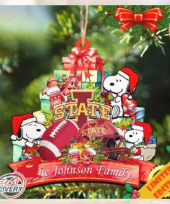 Iowa State Cyclones Snoopy Christmas NCAA Ornament