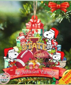 Iowa State Cyclones Snoopy Christmas NCAA Ornament