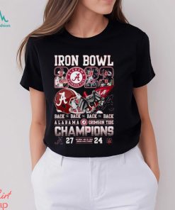 Iron Bowl 2023 Back To Back To Back To Back Alabama Crimson Tide 27 – 24 Auburn Tigers Shirt