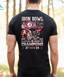 Iron Bowl 2023 Back To Back To Back To Back Alabama Crimson Tide 27 – 24 Auburn Tigers Shirt