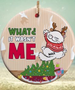 It Wasn’t Me Personalized Ceramic Circle Ornament Gift For Cat Lover