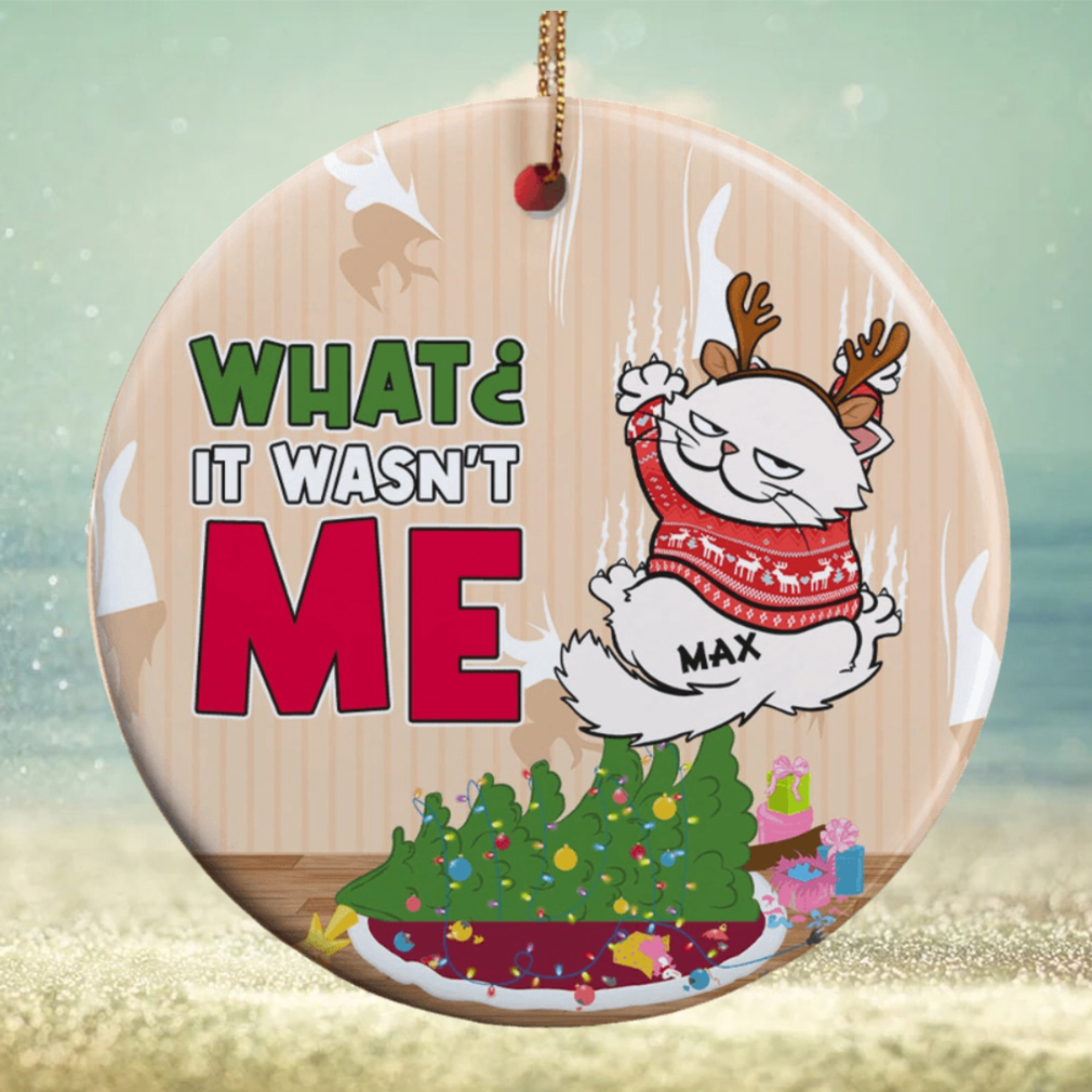 It Wasn't Me Personalized Ceramic Circle Ornament Gift For Cat Lover It Wasn't Me Personalized Ceramic Circle Ornament Gift For Cat Lover