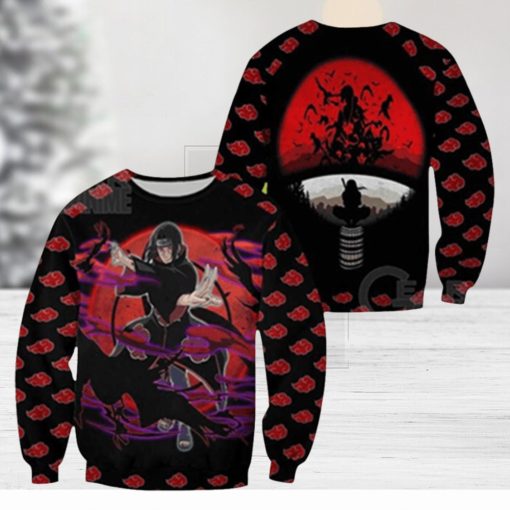 Itachi Akatsuki Ugly Christmas Sweater Custom Naruto Akatsuki Anime, Akatsuki Christmas Sweater