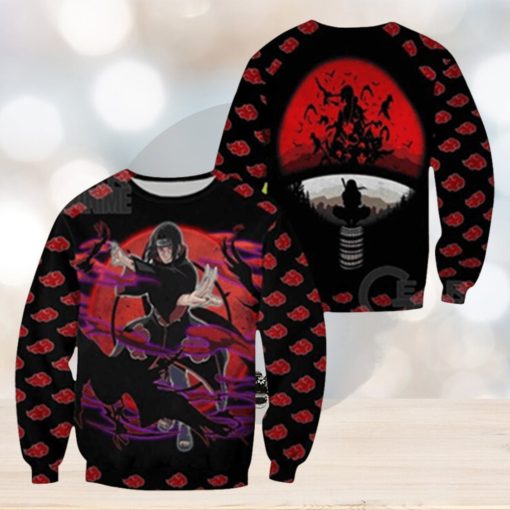 Itachi Akatsuki Ugly Christmas Sweater Custom Naruto Akatsuki Anime, Akatsuki Christmas Sweater