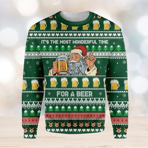 Its The Most Wonderful Occasion For A Beer Santa Ugly Christmas Sweater