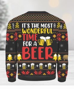 It’s The Most Wonderful Time For A Beer With Santa Claus Ugly Sweater Gift