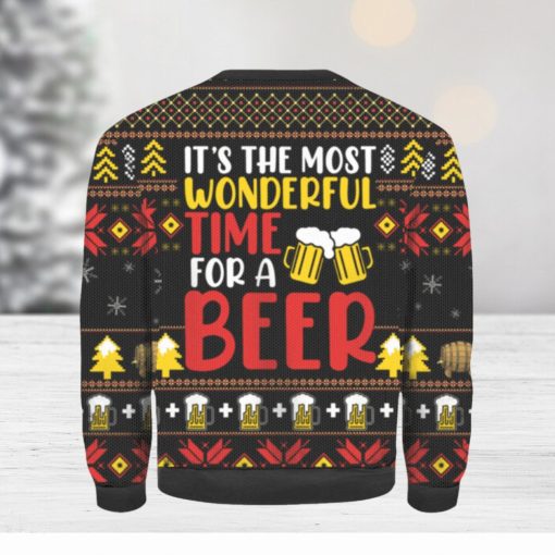 It’s The Most Wonderful Time For A Beer With Santa Claus Ugly Sweater Gift