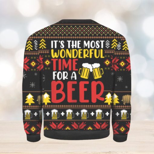 It’s The Most Wonderful Time For A Beer With Santa Claus Ugly Sweater Gift