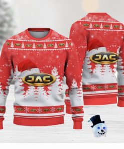 JAC Logo Wearing Santa Hat Christmas Gift Ugly Christmas Sweater Christmas Gift Ideas