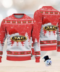 JAC Logo Wearing Santa Hat Christmas Gift Ugly Christmas Sweater Christmas Gift Ideas