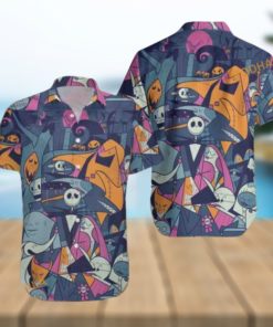 Jack Skellington Halloween Tropical Shirt, Mens Christmas Hawaiian Shirt