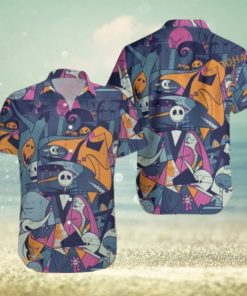 Jack Skellington Halloween Tropical Shirt, Mens Christmas Hawaiian Shirt