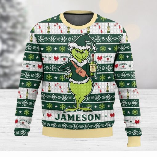 Jameson Grinch 3D Sweater Christmas Gift Ugly Christmas Sweater