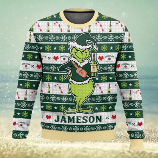 Jameson Grinch 3D Sweater Christmas Gift Ugly Christmas Sweater