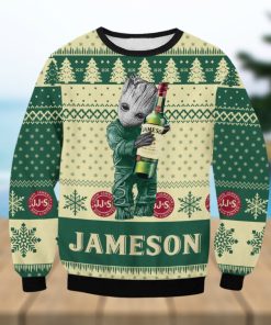 Jameson Iris Whisky Baby Groot Ugly Christmas Sweater