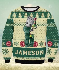 Jameson Iris Whisky Baby Groot Ugly Christmas Sweater