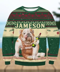 Jameson Iris Whisky Bulldog Ugly Christmas Sweater