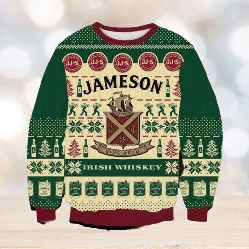 Jameson Irish Whiskey Christmas Ugly 3D Sweater