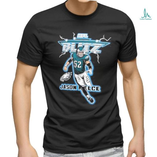 Jason Kelce Charcoal Philadelphia Eagles NFL Blitz Player T shirt