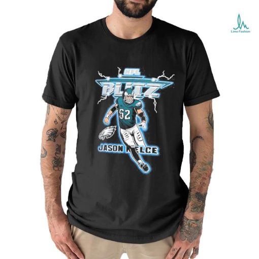 Jason Kelce Charcoal Philadelphia Eagles NFL Blitz Player T shirt