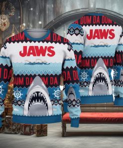 Jaws Da Dum Shark Ugly Christmas Sweater