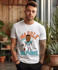 Jaylen Waddle Miami Dolphins Homage Caricature Player Tri Blend T Shirt