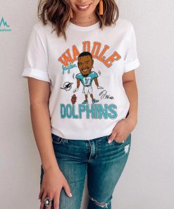 Jaylen Waddle Miami Dolphins Homage Caricature Player Tri Blend T Shirt