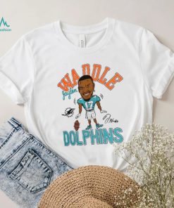 Jaylen Waddle Miami Dolphins Homage Caricature Player Tri Blend T Shirt