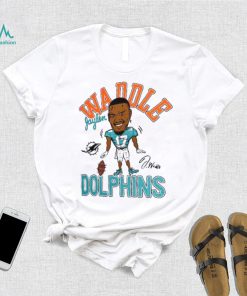 Jaylen Waddle Miami Dolphins Homage Caricature Player Tri Blend T Shirt