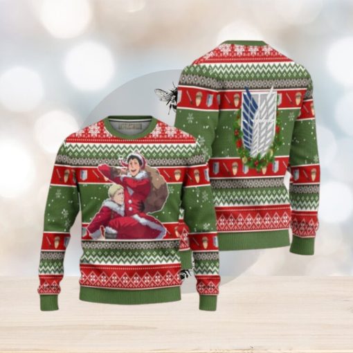 Jean Kirstein Attack on Titan Anime Ugly Christmas Sweater Xmas Gift