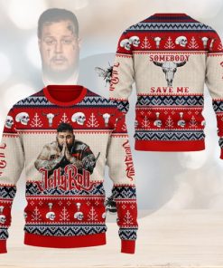 Jelly Roll Somebody Save Me Sweater Christmas