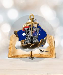 Jesus Hands Holding Australia Veteran Ornament