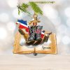 Us Veteran Personalized 2 Layer Wood Ornament