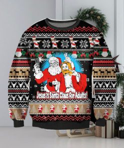 Jesus Is Santa Claus For Adults Ugly Christmas Sweater Perfect Holiday Gift