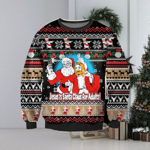 Jesus Is Santa Claus For Adults Ugly Christmas Sweater Perfect Holiday Gift