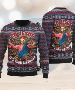 Jesus_s Birthday Go Jesus Ugly Christmas Sweater Funny Gift For Men And Women Family Holidays