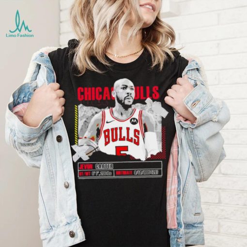 Jevon Carter number 5 Chicago Bulls basketball player pose paper gift shirt