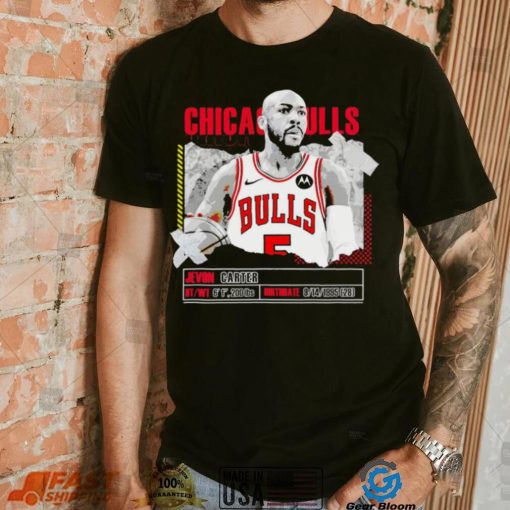 Jevon Carter number 5 Chicago Bulls basketball player pose paper gift shirt