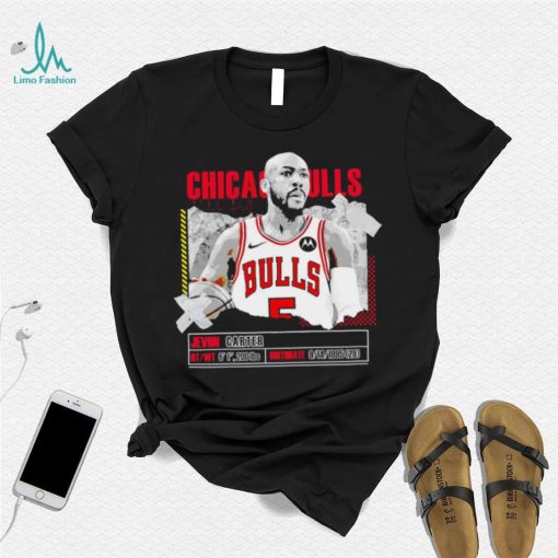 Jevon Carter number 5 Chicago Bulls basketball player pose paper gift shirt