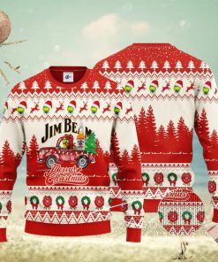 Jim Beam Grinch Merry Christmas 3D Ugly Christmas Sweater Unisex Sweater Christmas Gift