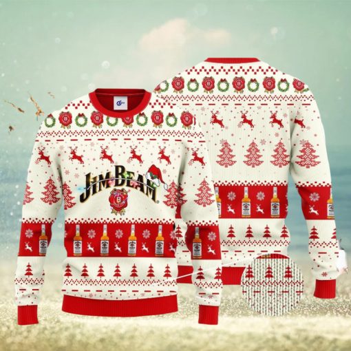 Jim Beam Santa Hat Christmas 3D Ugly Christmas Sweater Unisex Sweater Christmas Gift